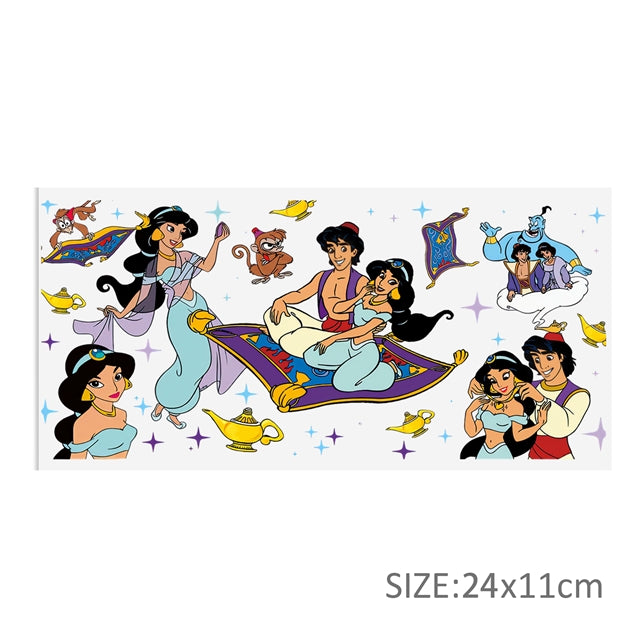 Princess Jasmine UV DTF Glass Can Wrap