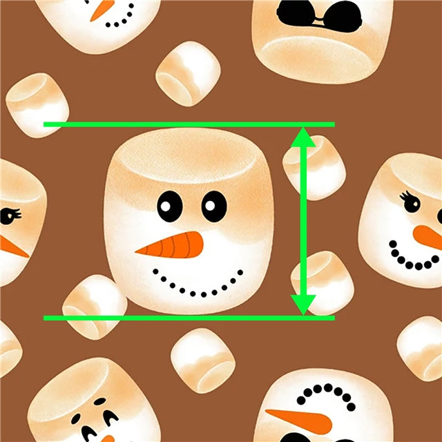 Marshmallows Christmas Printed Fabric FeeFiFauxLeather