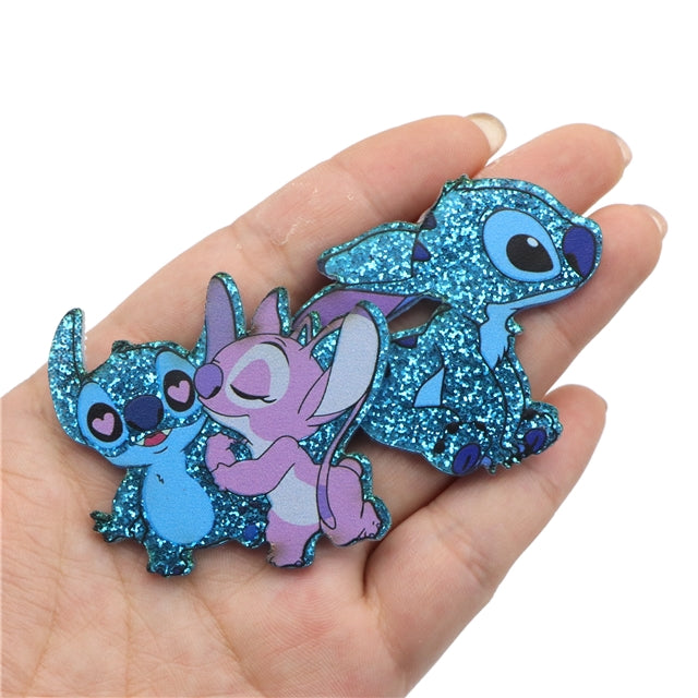 Blue Alien Glitter Resin 5 piece set