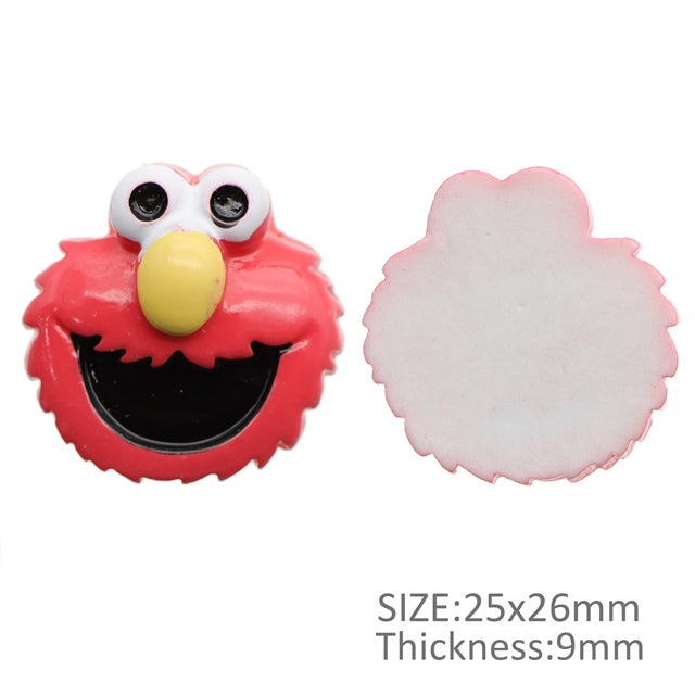 3-D Elmo Set of 2 Flat Back Resin Centerpiece FeeFiFauxLeather