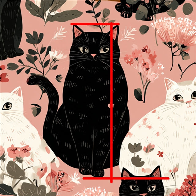 Cats Faux Leather Sheet – Cartoon Character Smooth Material for DIY Accessories FeeFiFauxLeather