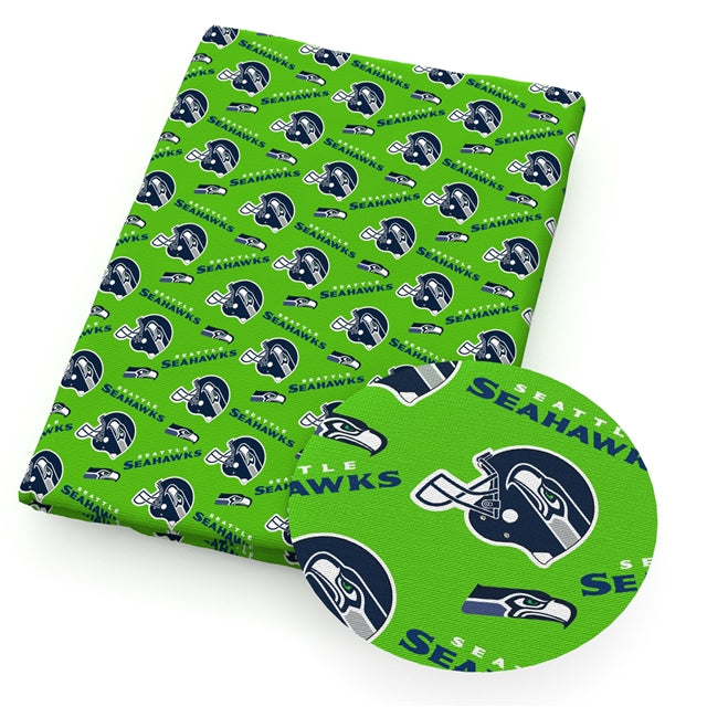 Seahawks Printed Fabric FeeFiFauxLeather