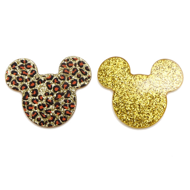 Mouse Leopard Glitter Resin 5 piece set