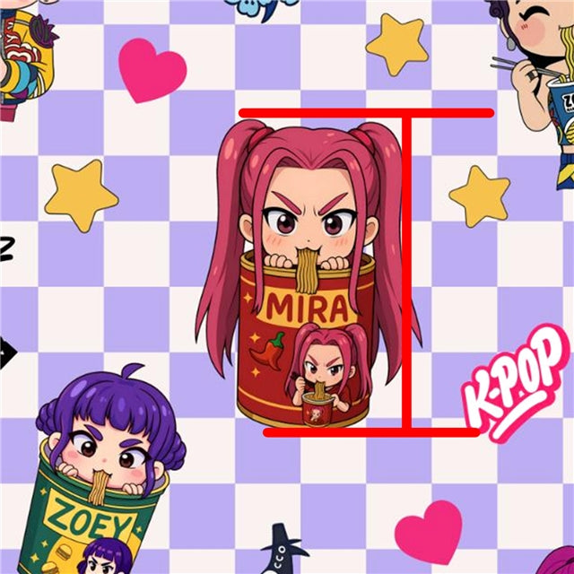 K-Pop Huntrix Printed Fabric FeeFiFauxLeather