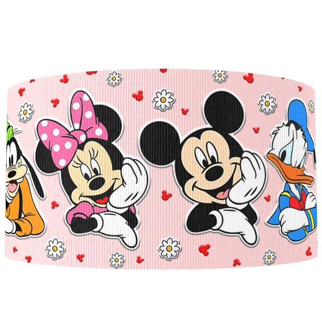 Mouse 1 Yard 1 1/2 Inch Wide Printed Grosgrain Ribbon FeeFiFauxLeather