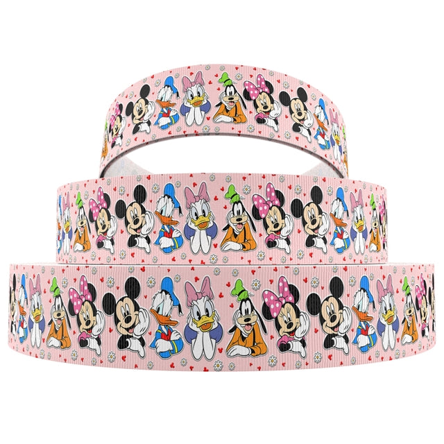 Mouse 1 Yard 1 1/2 Inch Wide Printed Grosgrain Ribbon FeeFiFauxLeather