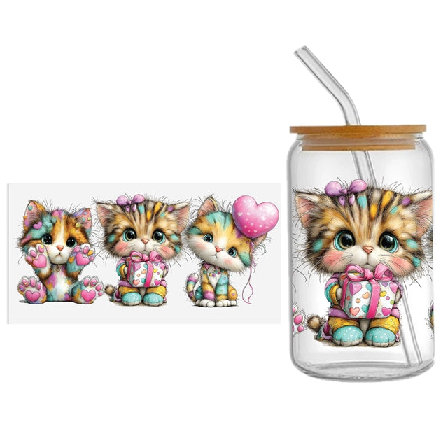 Cats UV DTF Cup Wrap – Easy Cup Wrap for Tumblers & Projects FeeFiFauxLeather