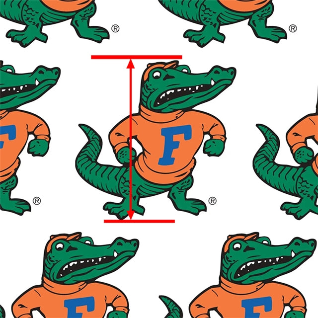 Gators Football Printed Textured Liverpool/ Bullet Fabric with a textured feel