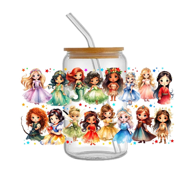 Princesses UV DTF Cup Wrap – Easy Cup Wrap for Tumblers & Projects FeeFiFauxLeather