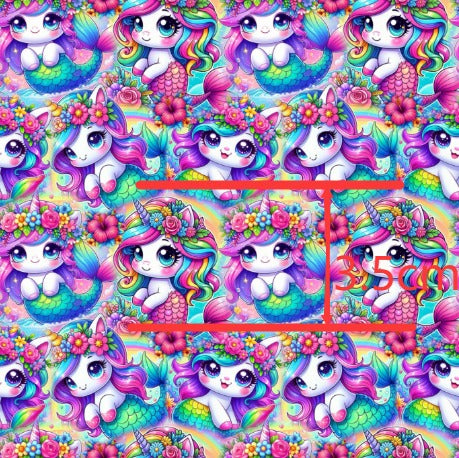 Unicorn Fabric – Textured Liverpool Fabric for Bows & Crafts FeeFiFauxLeather