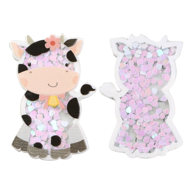 Cow Quicksand Sequin Resin