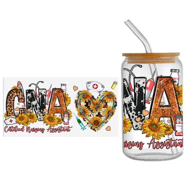 Nurse, Phlebotomist, & CNA UV DTF Cup Wrap – Easy Cup Wrap for Tumblers & Projects FeeFiFauxLeather