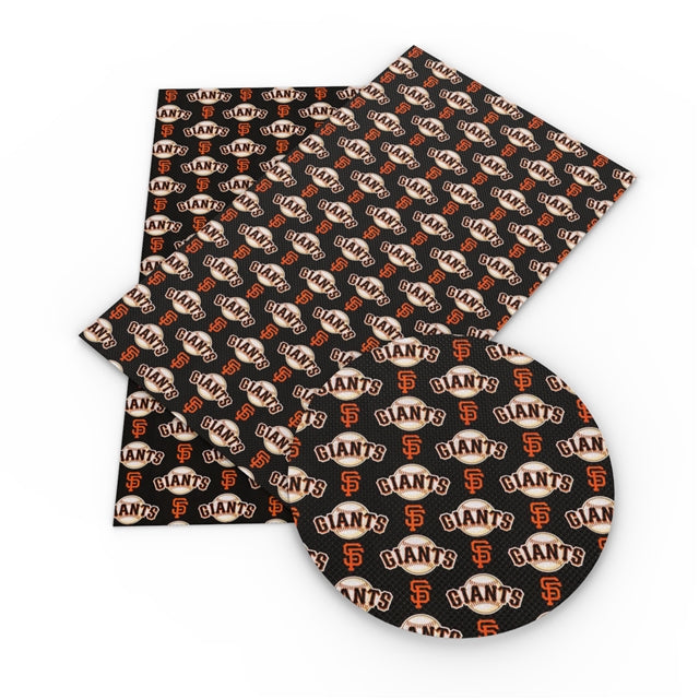 Giants Baseball Printed Faux Leather FeeFiFauxLeather