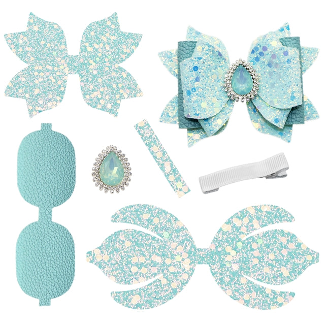 Mint Green bow with Rhinestone Centerpiece Printed Faux Leather Pre-Cu – FeeFiFauxLeather mint-green-bow-with-rhinestone-centerpiece-printed-faux-leather-pre-cu-feefifauxleather