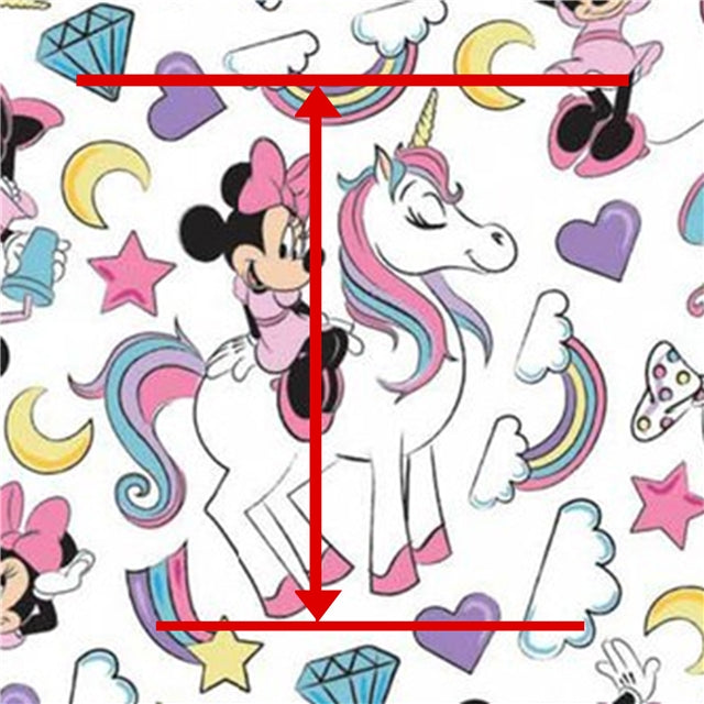 Mouse and Unicorns Holographic Printed Faux Leather Print Sheet