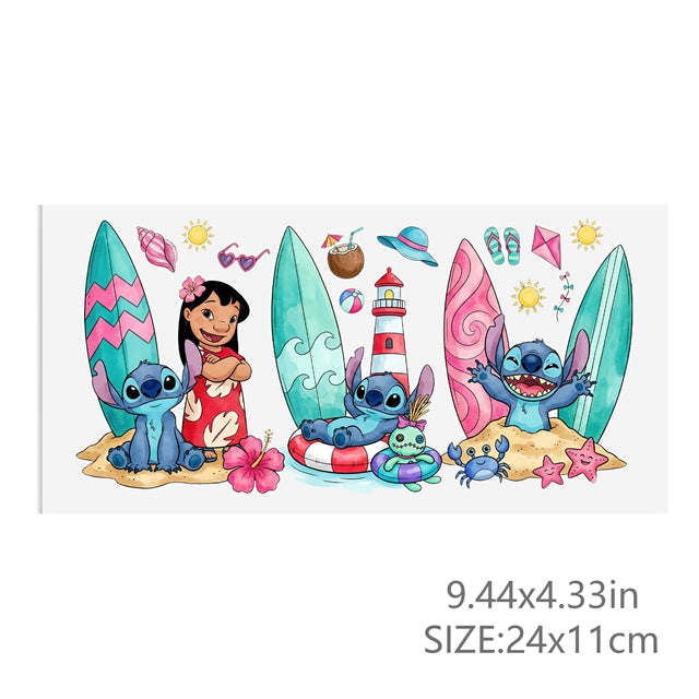 Blue Alien Beach UV DTF Cup Wrap – Easy Cup Wrap for Tumblers & Projects FeeFiFauxLeather