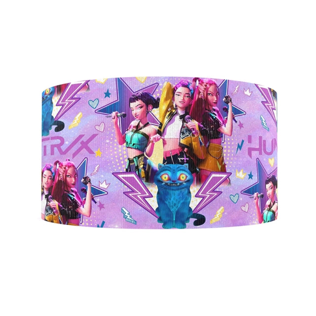 K-Pop 1 Yard 3 Inch Wide Printed Grosgrain Ribbon FeeFiFauxLeather