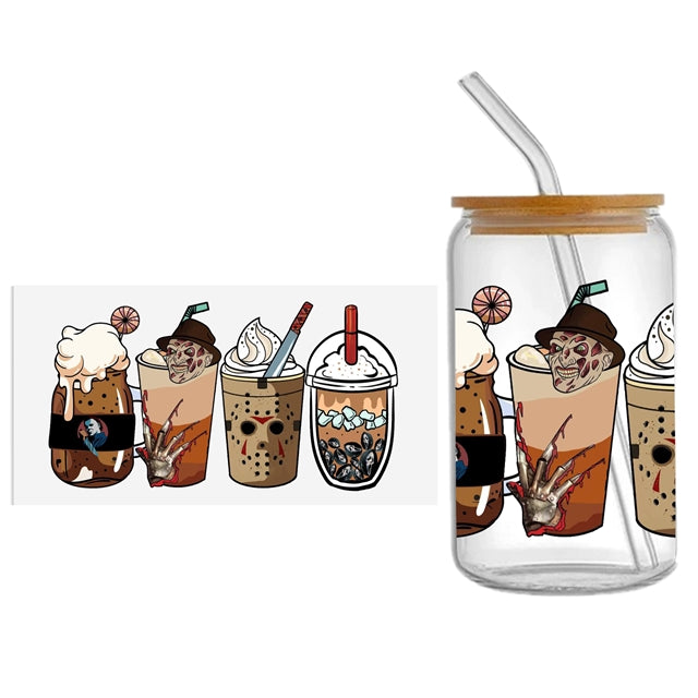 Nightmare Before Christmas & Wednesday UV DTF Cup Wrap – Decorative Wrap Design for Cups & Tumblers FeeFiFauxLeather
