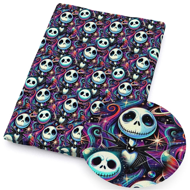Nightmare Before Christmas Printed Fabric FeeFiFauxLeather