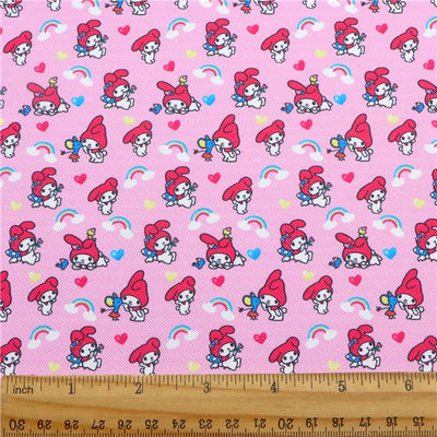 Cute Cat Glitter Double Sided Pattern Faux Leather Sheet