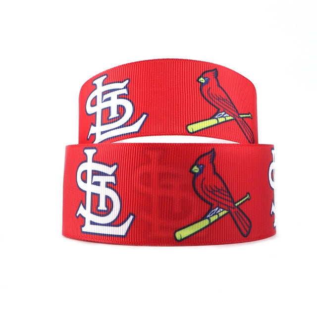 Cardinals Baseball Ribbon 1 Yard Printed Grosgrain Ribbon 1 1/2inch wide FeeFiFauxLeather