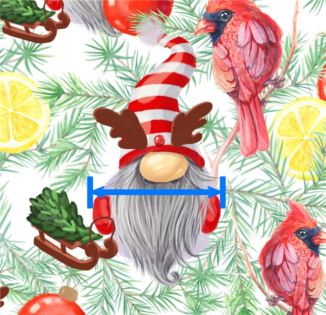 Christmas Gnomes Printed Faux Leather Sheet FeeFiFauxLeather