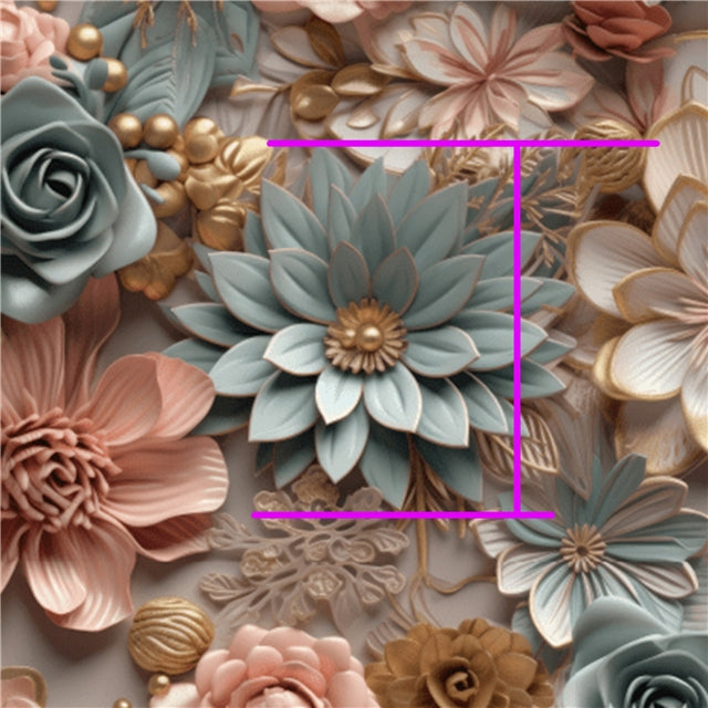 Vintage Garden Bloom Printed Faux Leather FeeFiFauxLeather
