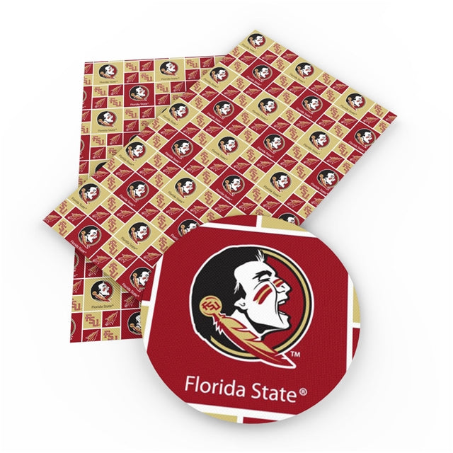 Seminoles Football Printed Textured Liverpool/ Bullet Fabric with a textured feel