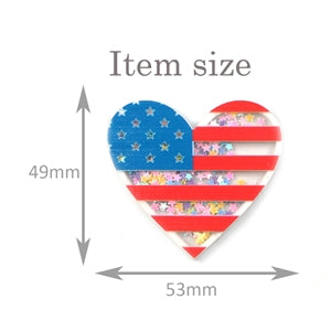 American Flag July 4th Quicksand Sequin Resin