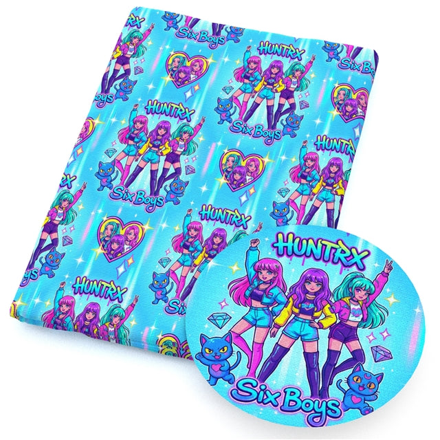 K-Pop Huntrx Printed Fabric