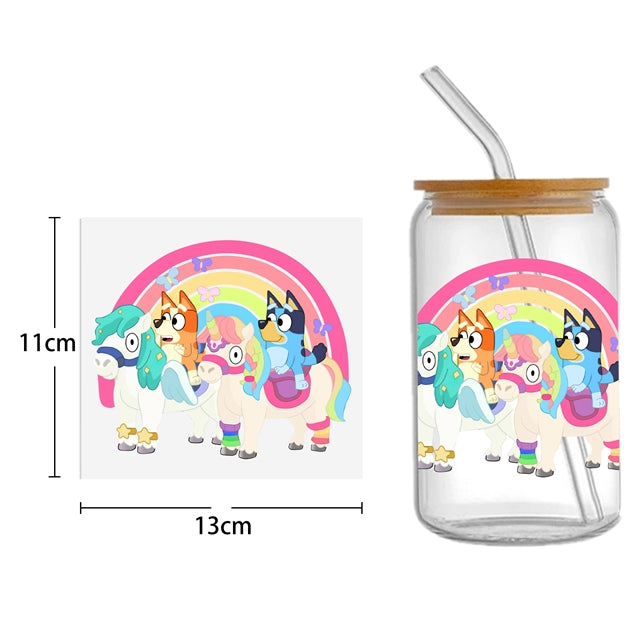Blue Dog UV DTF Cup Wrap – Easy Cup Wrap for Tumblers & Projects FeeFiFauxLeather