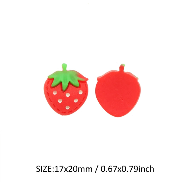 Strawberry Acrylic Resin 5 piece set FeeFiFauxLeather