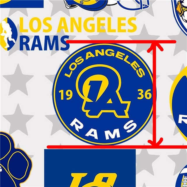 Rams Football Printed Fabric