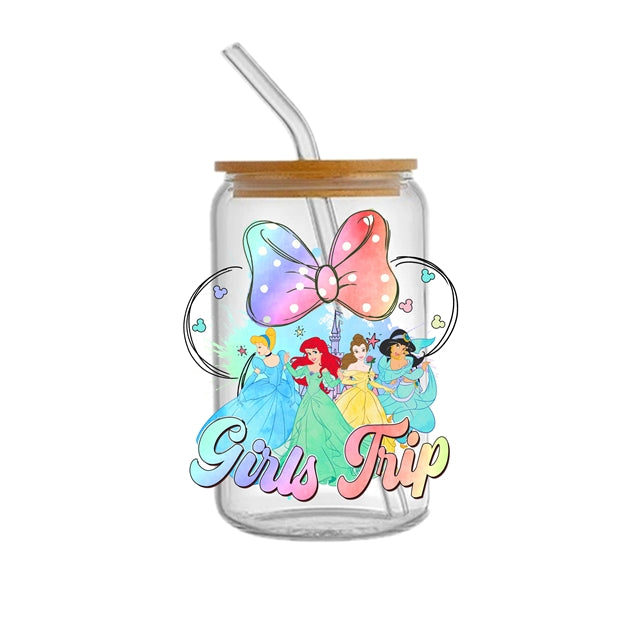 Princesses UV DTF Cup Wrap – DIY Tumbler Wrap for Drinkware Crafting FeeFiFauxLeather