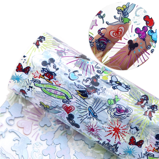 Characters Printed Faux Leather Sheet