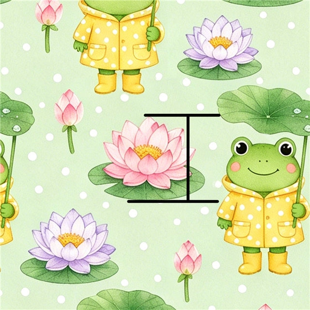 Frogs Printed Faux Leather Sheet FeeFiFauxLeather
