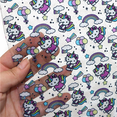 Cute Cat Printed See Through Sheet  Clear Transparent Sheet