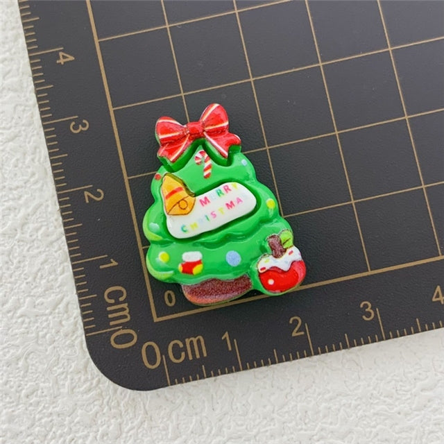 3-D Christmas Flat Back Resin Centerpiece 2 pieces per order FeeFiFauxLeather