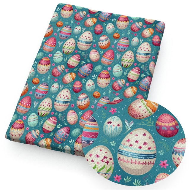 Easter Eggs Bullet Textured Liverpool Fabric