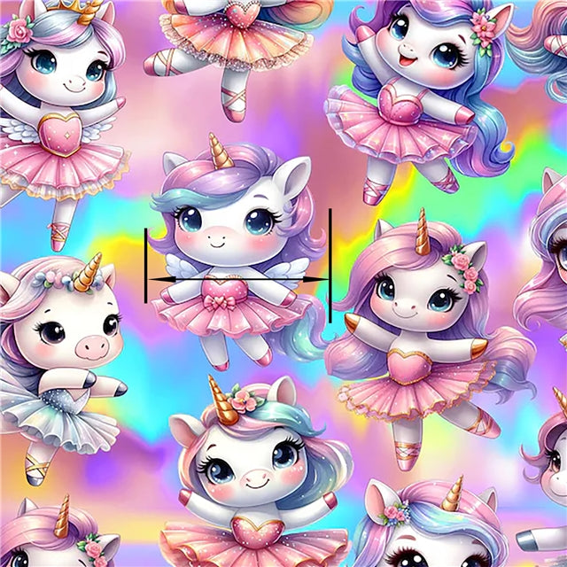 Unicorn Printed Faux Leather Sheet