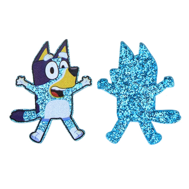 Blue Dog Glitter Resin 5 piece set