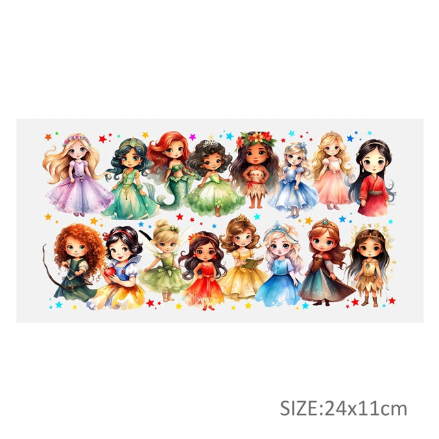 Princesses UV DTF Cup Wrap – Easy Cup Wrap for Tumblers & Projects FeeFiFauxLeather