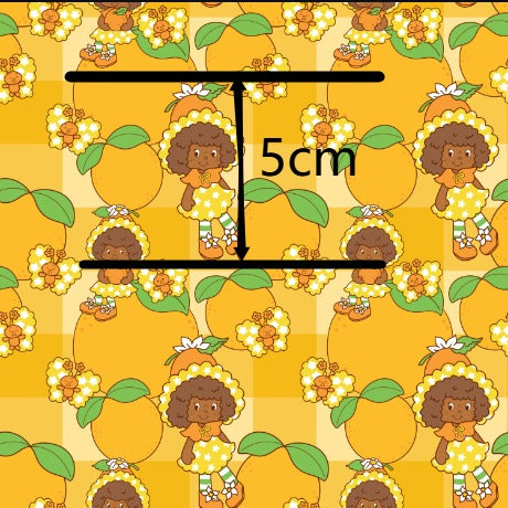 Orange Blossom Strawberry Shortcake Fabric – Textured Liverpool Fabric for Bows & Crafts FeeFiFauxLeather