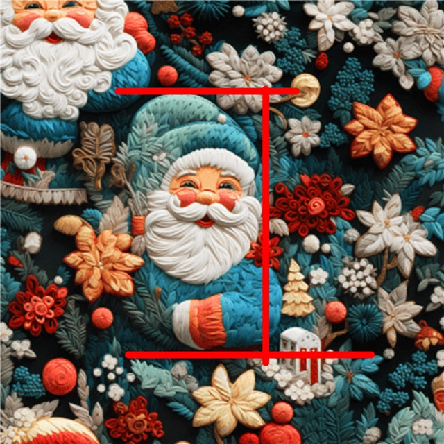 Christmas Santa Clause Vintage Textured Liverpool/ Bullet Fabric