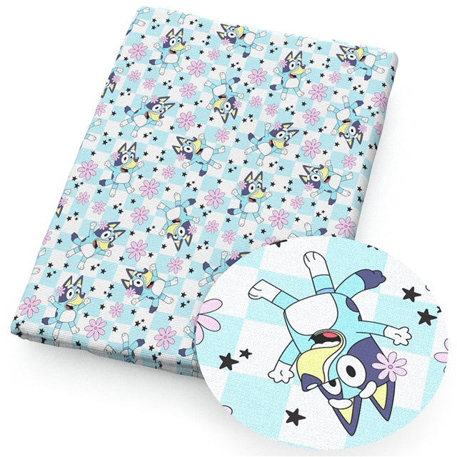 Blue Dog Textured Liverpool/ Bullet Fabric