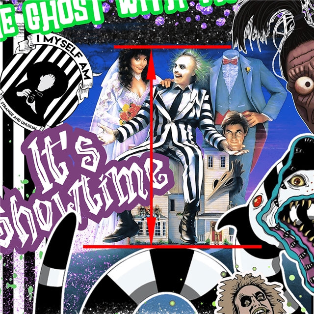 Beetlejuice Halloween Printed Faux Leather Sheet