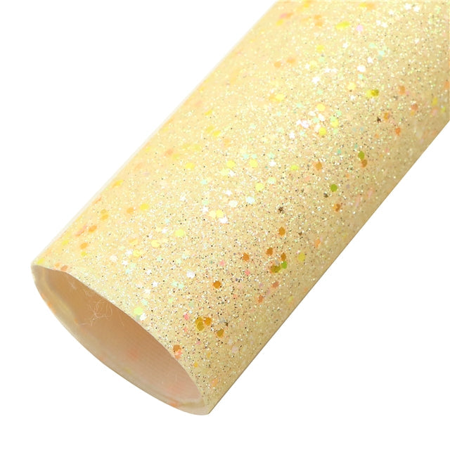 Holographic Chunky Glitter Printed Faux Leather FeeFiFauxLeather