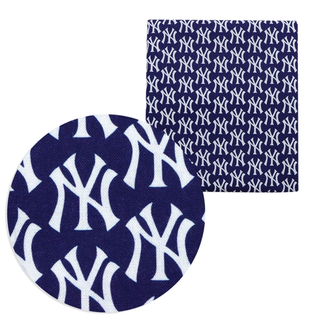 Yankees Footballs Printed Fabric FeeFiFauxLeather