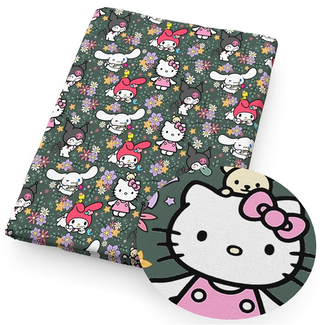 Hello Kitty Textured Liverpool/ Bullet Fabric with a textured feel