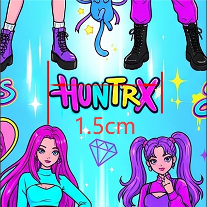 K-Pop Huntrx Printed Faux Leather Sheet FeeFiFauxLeather